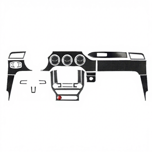 31 pièces Autocollant en fibre de carbone Intérieur Ensemble complet Décoration Garniture Autocollant pour Ford <span class=keywords><strong>Mustang</strong></span> 2015-2019 - Product Image 1