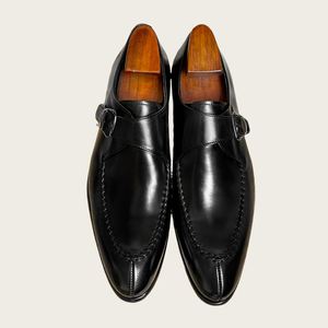 รองเท้าแฟชั่นแบบ Monk Strap สำหรับผู้ชาย ปี 2025 - รองเท้าสำหรับธุรกิจและงานปาร์ตี้ หนังระบายอากาศดี ทำมือ คุณภาพสูง เพิ่มความสูง - Product Image 6