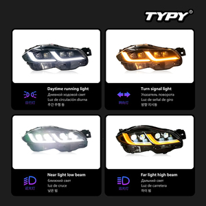 Feux avant à LED TYPY pour Jaguar XJL 2012-2019 avec feux de jour et clignotants séquentiels - Product Image 3