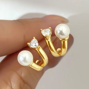 Boucles d'oreilles cerises délicates en zircon cubique plaqué or 18 carats pour femmes, bijoux fantaisie en gros - Product Image 3