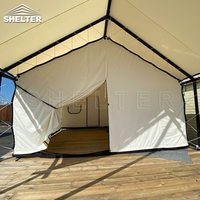 Tente de camping de luxe imperméable, tente de safari en toile, extérieur