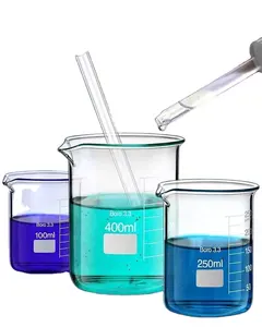 Botella de vidrio transparente de borosilicato para laboratorio, 100ml, 250ml, 500ml, 1000ml