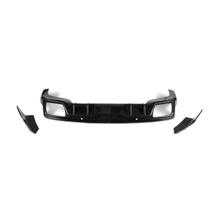 Diffuseur de pare-chocs arrière pour <span class=keywords><strong>Porsche</strong></span> <span class=keywords><strong>Cayenne</strong></span> Coupé <span class=keywords><strong>Turbo</strong></span> 2018 - 2024, becquet en fibre de carbone véritable - Product Image 2
