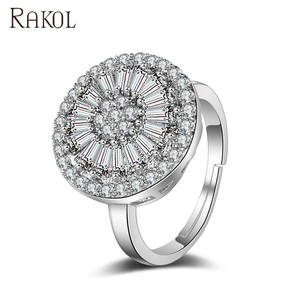 RAKOL RP2037 moda 2021 anillo de plata esterlina de cristal - Product Image 1