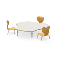 Table d'activités collaboratives pour la maternelle, ensemble de mobilier de classe pour enfants, chaises – Utilisation en atelier ou hôtel, hauteur réglable