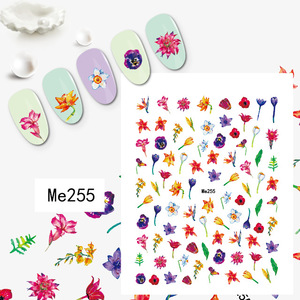 Nouveauté : Autocollants d'art floral estival, décalcomanies en plastique, autocollants pour manucure, accessoires pour nail art - Product Image 3