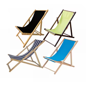 Fabbrica all'ingrosso nero verde rosso giallo bianco tessuto pieghevole in <span class=keywords><strong>legno</strong></span> salotto pieghevole reclinabile spiaggia <span class=keywords><strong>sedia</strong></span> da <span class=keywords><strong>mare</strong></span> per il campeggio - Product Image 1