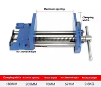 Étau de serrage rapide REALMAX OEM personnalisable en fonte pour le travail du bois et la pose de tuyaux, fixation de 7 pouces pour le bricolage