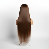 Perruques Lace Front Brésiliennes en Cheveux Humains Vierges Raides Marron Chocolat 13x6 Transparentes Pré-Pluckées 13x4 Grade 12A 200%