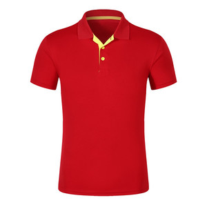 Hot Selling Men's for Polo Shirt Solid Pattern Knitted Fabric Promotion Item