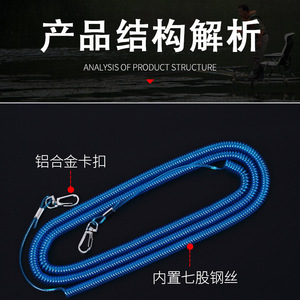 เชือกตกปลา ลวดเหล็ก 8 ม. 10 ม. เชือกนิรภัยสำหรับตกปลาอเนกประสงค์ความแข็งแรงสูง - Product Image 4