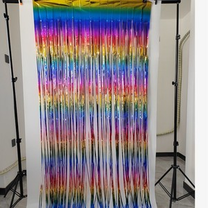 Rideau de fête en paillettes métalliques Nicro pour anniversaire, <span class=keywords><strong>mariage</strong></span>, mur, frange en feuille rose, toile de fond pour décoration de <span class=keywords><strong>mariage</strong></span> - Product Image 5