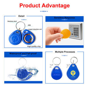 125Khz em <span class=keywords><strong>RFID</strong></span> Key Fob <span class=keywords><strong>tag</strong></span> Mini NFC mã thông báo truy cập cho phòng khách sạn có thể ghi vòng chìa khóa thẻ trùng lặp truy cập mã thông báo t5577 - Product Image 5