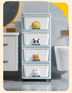 Armoire de rangement épaissie de type tiroir à motifs de dessins animés, boîte de rangement pour jouets, armoire en plastique pour vêtements d'enfants et usage domestique - Product Image 5