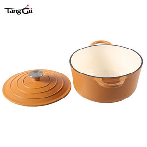 Très demandé <span class=keywords><strong>en</strong></span> marché : <span class=keywords><strong>Cocotte</strong></span> ronde <span class=keywords><strong>en</strong></span> <span class=keywords><strong>fonte</strong></span> émaillée 5QT 24cm pour la cuisson du pain au levain, <span class=keywords><strong>compatible</strong></span> avec toutes les plaques de cuisson - Product Image 4