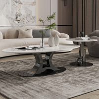 Table à manger rectangulaire moderne style ferme, plateau en marbre, pieds en acier inoxydable doré, 4-6 places, pour appartement, directement de l'usine