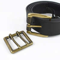 Deepeel XP236 40mm bricolage Vintage Bronze laiton boucles de ceinture de haute qualité remplaçable pour ceinture en cuir vêtement accessoire boucle ardillon