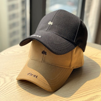 Casquette de baseball unisexe en laine à 6 panneaux, brodée, avec visière réglable, idéale pour les trajets quotidiens en extérieur