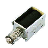 Solenoide de tracción 0835T01 DC12V 24V con resorte de retorno, electromagneto lineal para maquinaria textil, máquina clasificadora de frutas, cerradura de vending
