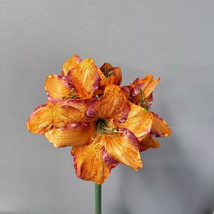 Ramo de Amaryllis Artificial Meng Jie, en Azul, Naranja y Blanco, de Plástico, para Decoración de Bodas, Hogar y Fotografía - Product Image 4