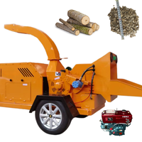 CE-gekeurde KEMI hydraulische diesel-aangedreven houtversnipperaar, mobiele takkenhakselaar, capaciteit 2T/u, max. diameter 15cm, houtvergruizer
