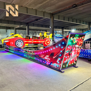 Manège Voiture Volante <span class=keywords><strong>8</strong></span> places 6KW style course avec éclairage <span class=keywords><strong>LED</strong></span>, Attraction pour Parc d'attractions, Parc à thème, Fête foraine, Foire à l'attraction, à vendre - Product Image 4