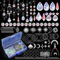 Kit d'attrape-soleil élégant en cristal bricolage 200 pièces 370 pièces Design Art déco moderne pour les décorations de Noël de fête en plein air en forme de lune en verre
