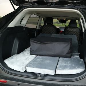 <span class=keywords><strong>Matelas</strong></span> de <span class=keywords><strong>voiture</strong></span> SUV pliable en 3 parties, <span class=keywords><strong>mousse</strong></span> polyéther haute densité, housse en velours avec sac de rangement, vente en gros OEM - Product Image 1