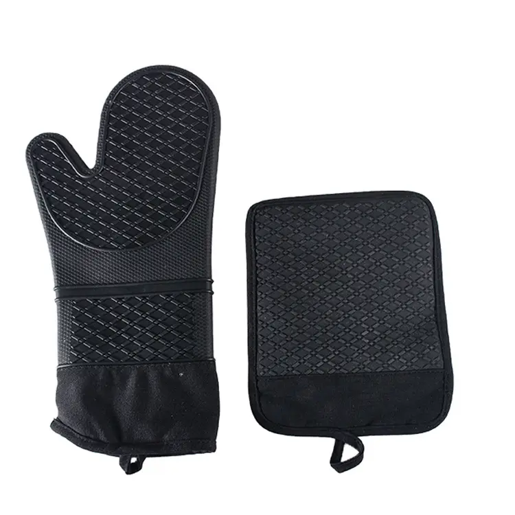 Hoge Kwaliteit 1 Paar Silicone Bbq Hittebestendige Handschoenen Oven Grill Pannenlap Keuken Koken Mitts