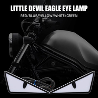 Lumière universelle triangulaire demi-cercle œil de démon 12V, système d'éclairage LED haute luminosité pour voiture, moto, pièces automobiles