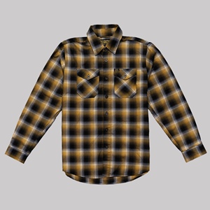 Cotton عارضة بأكمام طويلة وجيوب الصدر في فصل الشتاء ODM غزل مصبوغ قميص مضاد للتجاعيد - Product Image 3