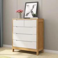 Meubles de chambre à coucher nordiques commode de luxe en chêne massif à 9 tiroirs planches latérales en bois tiroirs de coffre modernes pour la maison hôtel