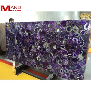 Wholesale price semi precious agate stone slabs translucent marble sheet agate wall panels for decor