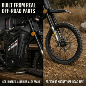 <span class=keywords><strong>Moto</strong></span> électrique tout-terrain 8000W de puissance maximale, 72V 36Ah SS6.0, vitesse élevée 53 mph, <span class=keywords><strong>moto</strong></span> enduro tout-terrain pour adultes, frein à disque hydraulique - Product Image 2