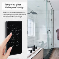 Tuya TYSH Smart Switch Google Home Compatible ZIGBEE WiFi Réseau Panneau de Verre PC Cadre Logement