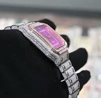 Montre de luxe en acier inoxydable avec logo personnalisé de haute qualité, sertie de diamants, pour hommes et femmes, 40 mm, style Carters, Reloj Para Hombre