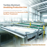 Ligne de production d'anodisation de profilés en aluminium industriels avec contrôle automatique PLC