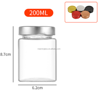 Bocal en verre avec couvercle Bouteille en verre alimentaire 100ml 200ml 280ml 380ml 500ml Transparent avec couvercle à vis