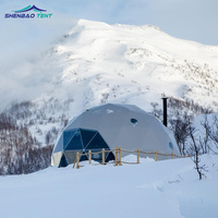 Maison de luxe 2 chambres, tente de safari préfabriquée, hôtel, tente dôme glamping, 6m 5m 8m