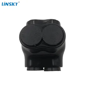 Shanghai Linsky Factory Black LICD2-2 Insulated Multi-tap Connector 2-Port Dual Entry For 2-14 AWG Wire Range