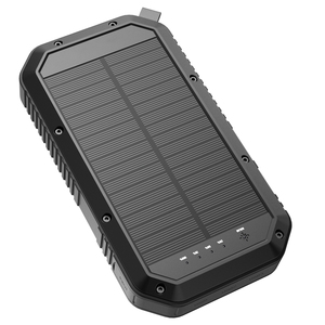 Banco de energía <span class=keywords><strong>Solar</strong></span>, Cargador <span class=keywords><strong>Solar</strong></span> portátil, 20.000 mAh, Cargador inalámbrico Qi y Tres Puertos USB - Product Image 1