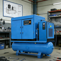 Compresseur d'air industriel 4-en-1 7,5 kW 10 CV 15 kW 20 CV 16 bar, compresseur d'air à vis haute pression avec sécheur d'air