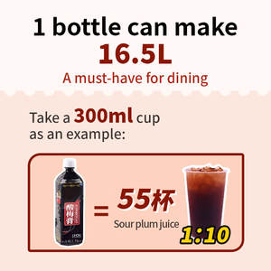 1.5kg 12 volte succo di frutta biancospino nero prugna acida zuppa di frutta aromatizzata bevande Catering concentrato di prugne acide - Product Image 4