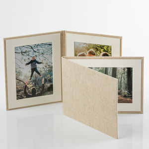 <span class=keywords><strong>Album</strong></span> Portafoto Premium in Lino/Cotone per 2 Foto, Materiale Naturale di Alta Qualità per Esporre <span class=keywords><strong>Ricordi</strong></span> - Product Image 6