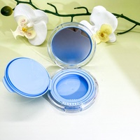 Boîte à fond de teint ronde bleue en plastique de haute qualité pour maquillage, boîte à coussin d'air – Grande Vente