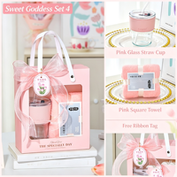 Coffret cadeau de remerciement pour les employées, sac à main rose avec fenêtre, coffret cadeau personnalisé, panier cadeau bien-être pour femmes