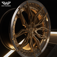 Velg Mobil BW Custom Deep Dish 2 Piece Forged 19 20 21 22 24 Inch Aluminium Alloy Bronze 5x127 5x130 untuk Mercedes-Benz