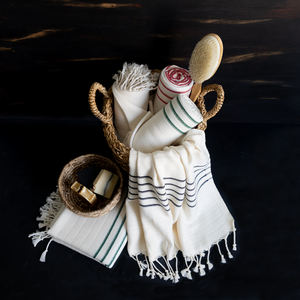 Best Price Turkish Peshtemal Fouta 70% Turkish Cotton 30% <b>Bamboo</b> Striped Quick Dry Eco-Friendly Sand-Free Absorbent Sustainable - Product Image 6