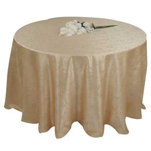 Poliestere panno di Tabella del Jacquard 120 pollici Rotonda Home Hotel Ristorante Da Pranzo Damasco Tovaglia Bordeaux - Product Image 3