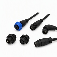 Connecteur circulaire étanche M19 à verrouillage par vis USB RJ45, prise IP68 à angle droit pour montage sur panneau, idéal pour la surveillance extérieure